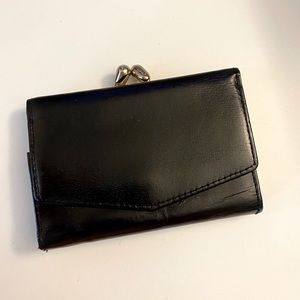 Vintage black leather wallet
